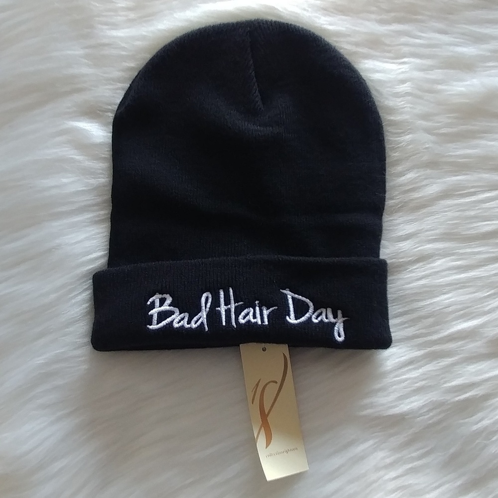 Collection 18 Black Bad Hair Day Beanie